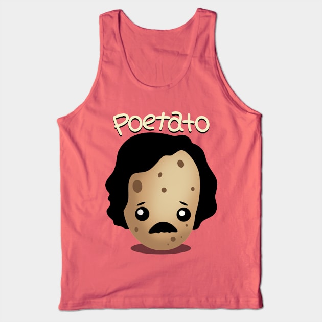 Poetato Funny Retro Vintage Edgar Allan Poe Cute Kawaii Potato Funny Pun Tank Top by Originals By Boggs